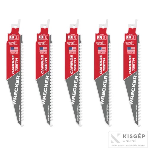 Milwaukee Szablyafűrészlap TCT Wrecker Carbide 150/6T mm - (5 db/cs)