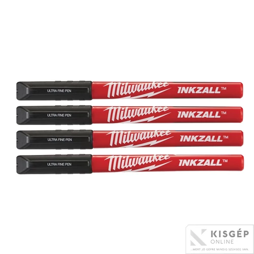 Milwaukee INKZALL™ Filctoll 0,6 mm hegyű Fekete (4 db/cs)