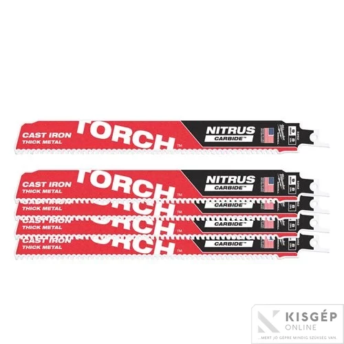 Milwaukee Szablyafűrészlap TORCH™ NITRUS TCT 230 mm 8T - 5 db ( CS )