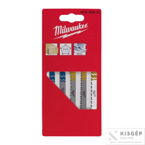 Milwaukee Szúrófűrészlap szett 5 db (Fa, PVC, Fém, 4932213116, 4932254061, 4932254063, 4932254064, 4932254071)