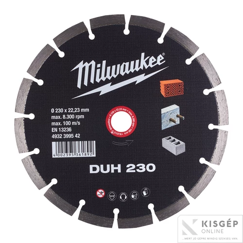 Milwaukee Gyémánt vágótárcsa DUH 230 x 22,2 mm
