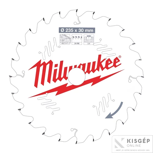 Milwaukee Körfűrészlap hordozható gépekhez (Fához) 235x30x2.4x24 ATB - 1 db