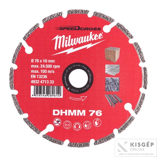 Milwaukee Gyémánttárcsa multimaterial 76mm  - 1 db