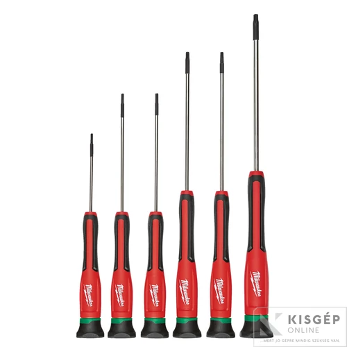 Milwaukee Precíziós csavarhúzó TORX készlet 6 részes (T6, T7, T8, T9, T10, T15)
