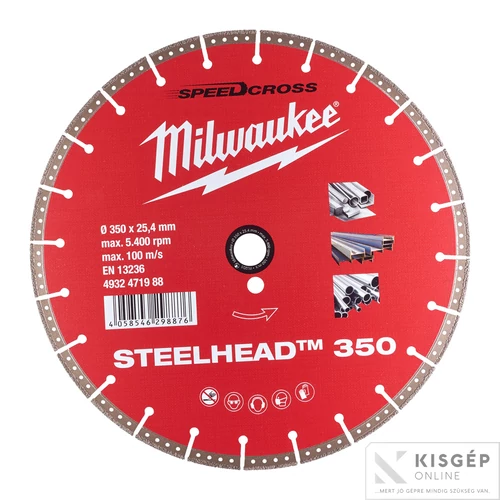 Milwaukee Gyémánt vágótárcsa STEELHEAD 350 - 1db