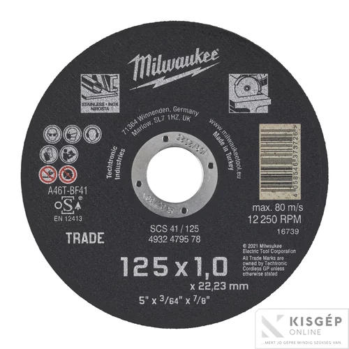 Milwaukee Vágókorong fémhez ECO SCS41 125x1.0mm-1 db