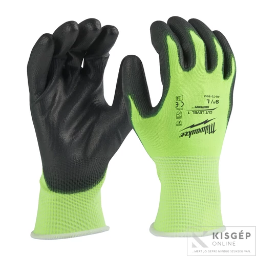 Milwaukee Hi-Vis Vágásbiztos kesztyű 1/A   - L/9 - 1 pár