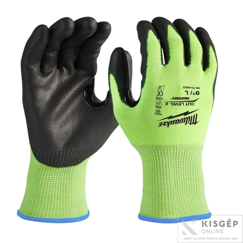 Milwaukee Hi-Vis Vágásbiztos kesztyű 2/B   - L/9 - 1 pár