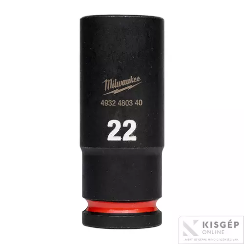 4932480340 Milwaukee 1/2" Dugókulcs hatlapú 78 mm hosszú, 22mm 1 db