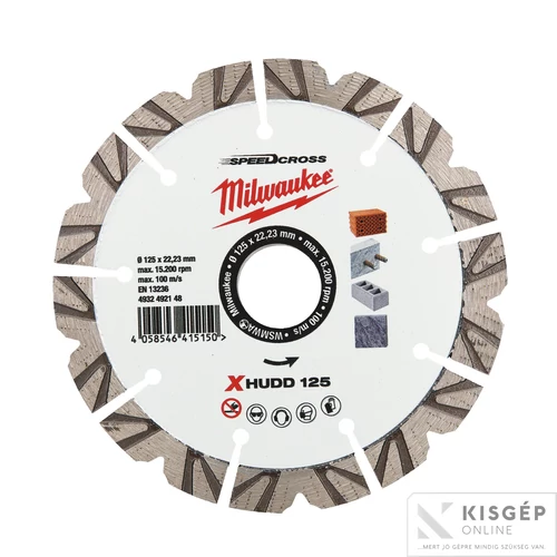 Milwaukee Gyémánt vágótárcsa XHUDD 125 mm - 1 db