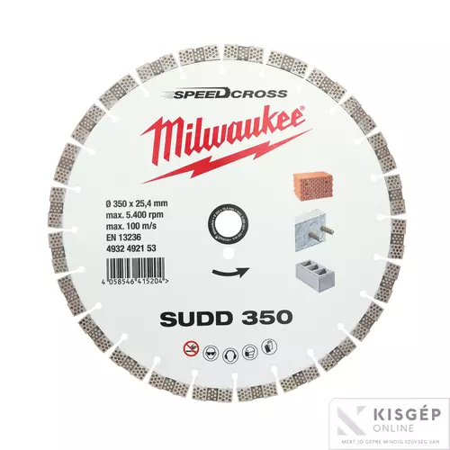 4932492153 Milwaukee Gyémánt vágótárcsa SUDD 350 mm - 1 db