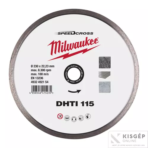 4932492154 Milwaukee Gyémánt vágótárcsa DHTi 115 mm - 1 db