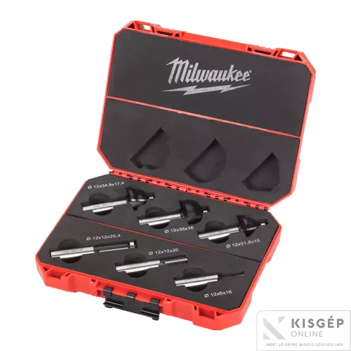 4932493578 Milwaukee Felsőmaró készlet 12 mm 6 részes