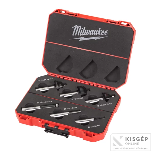 Milwaukee Felsőmaró készlet 12 mm 6 részes