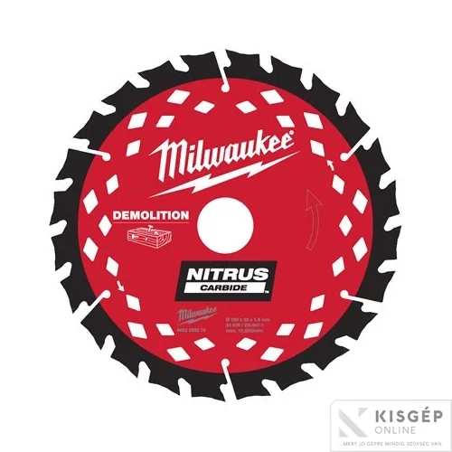 Milwaukee Körfűrészlap Szeges Fához 190x30x1.8x24 ATB