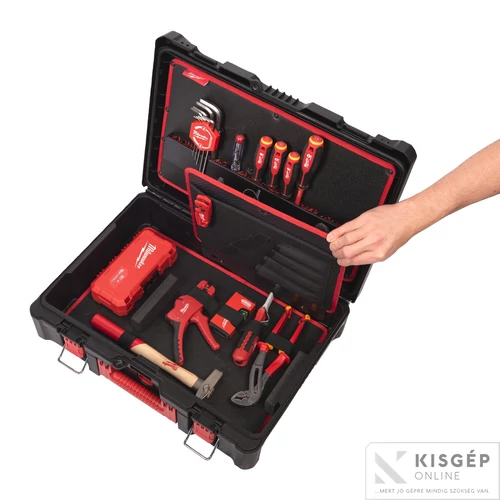 Milwaukee PACKOUT™ Villanyszerelői szett 62 részes - Packout 1 ládában