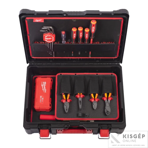 Milwaukee PACKOUT™ Villanyszerelői szett 62 részes - Packout 1 ládában