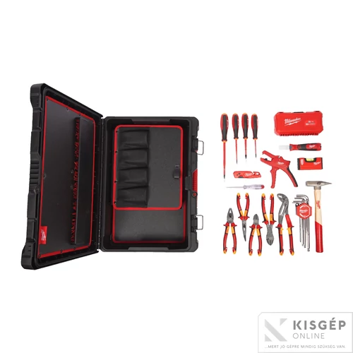 Milwaukee PACKOUT™ Villanyszerelői szett 62 részes - Packout 1 ládában