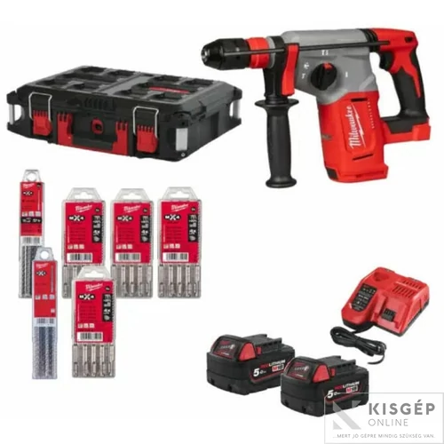 Milwaukee M18BLHX100P-502P akkus kombi fúró-véső kalapács