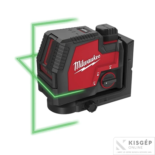 Milwaukee L4 CLL-301C USB ÚJRATÖLTHETŐ ZÖLD KERESZTVONALAS LÉZER