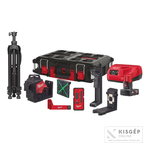 Milwaukee M12 3PLKIT-401P M12™ ZÖLD 360° 3 SÍKÚ LÉZER