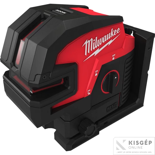 Milwaukee M12 CLL4P-0C Akkus keresztvonalas lézer 4 ponttal ZÖLD, koffer