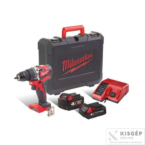 Milwaukee M18 CBLPD-422C Akkus ütvefúró-csavarozó szénkefementes, kofferben (1x2,0Ah/1x4,0Ah/18V)