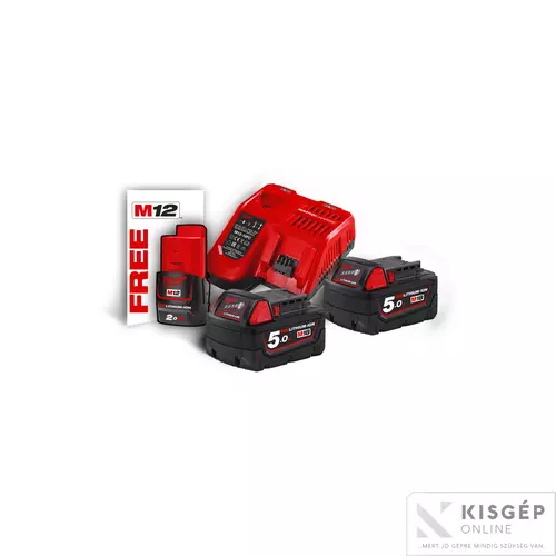 4933459217 Milwaukee M18NRG-502 M18™ NRG szett (2 x 5.0 Ah akkumulátor, M12-18 FC töltő)