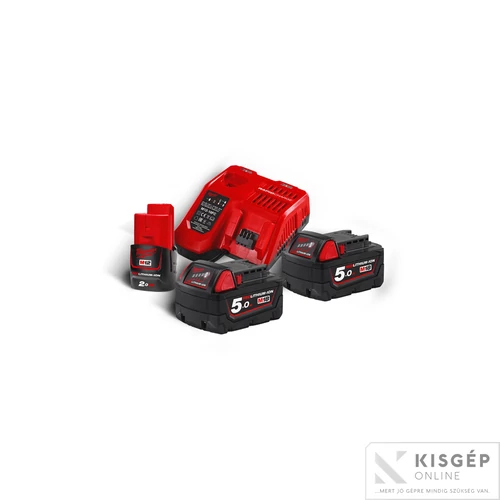 Milwaukee M18NRG-502 M18™ NRG szett (2 x 5.0 Ah akkumulátor, M12-18 FC töltő)