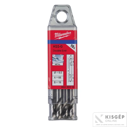 Milwaukee Kétvégű HSS-G – fémfúrók 3,2  mm (10 db/cs)