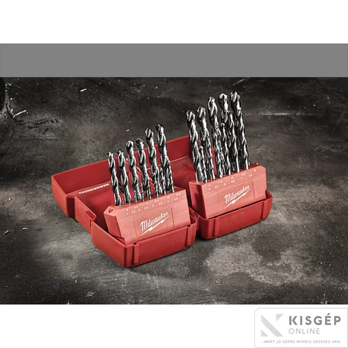 Milwaukee THUNDERWEB – HSS-G fémfúró DIN 338 – Készlet (19 részes) 1 db