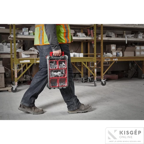Milwaukee PACKOUT™ Rendszerező doboz közepes (250 x 380 x 120) 1 db
