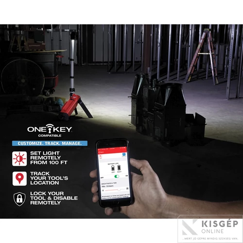 Milwaukee M18 ONERSAL ONE-KEY M18 ÁLLVÁNYOS TÉRMEGVILÁGÍTÓ LED LÁMPA