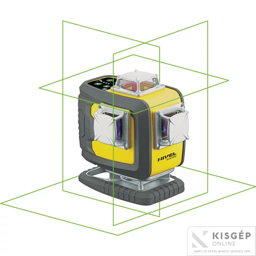 NivelSystem 4x 360°-os keresztlézer, zöld fénnyel, szervómotoros szintezés