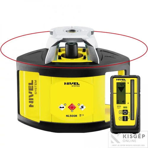 NivelSystem NL500 Vízszintes forgólézer kofferban, RD700 digitális detektorral, Li-ion akku, tölt