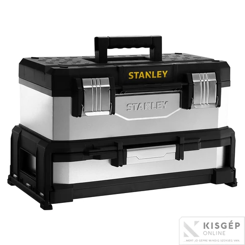 Stanley 20˝-os fém/műanyag szerszámosláda fiókkal, galvanizált