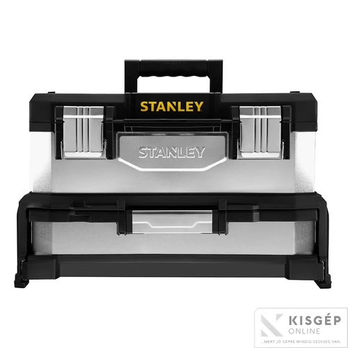 Stanley 20˝-os fém/műanyag szerszámosláda fiókkal, galvanizált