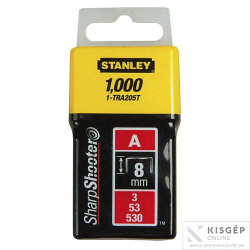 Stanley tűzőkapocs  8mm 1000db            1-TRA205T