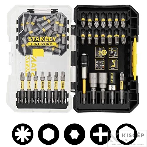 STANLEY FATMAX  55-részes mixed impact torsion bit készlet