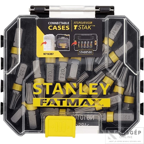 STANLEY FATMAX  20db 25mm impact torx20 bit - tstak caddy kompatibilis dobozban