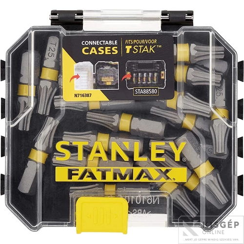 STANLEY FATMAX  20db 25mm impact torx25 bit - tstak caddy kompatibilis dobozban
