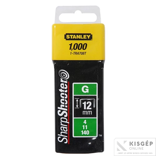 Stanley tűzőkapocs  G 10mm 1000db / csomag