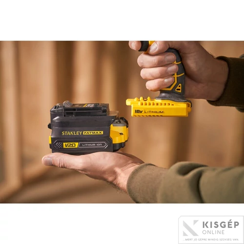 STANLEY® FATMAX® kezdőkészlet 18 Volt-os V20 akkurendszerhez és régebbi akkus szerszámokhoz