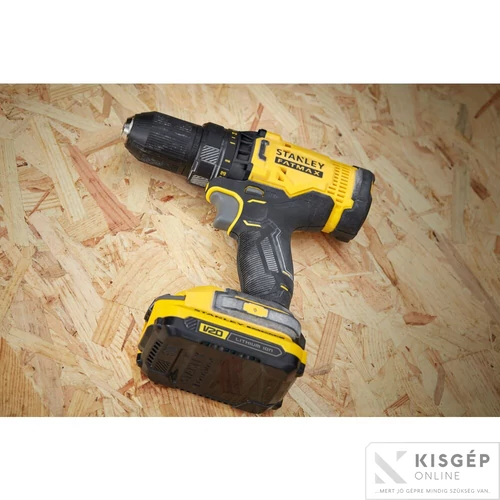 STANLEY® FATMAX® 18 Volt-os V20 akkumulátoros fúrócsavarozó | Akkuval, töltővel