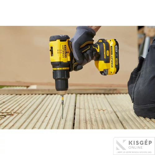 STANLEY® FATMAX® 18 Volt-os V20 akkumulátoros fúrócsavarozó | Akkuval, töltővel