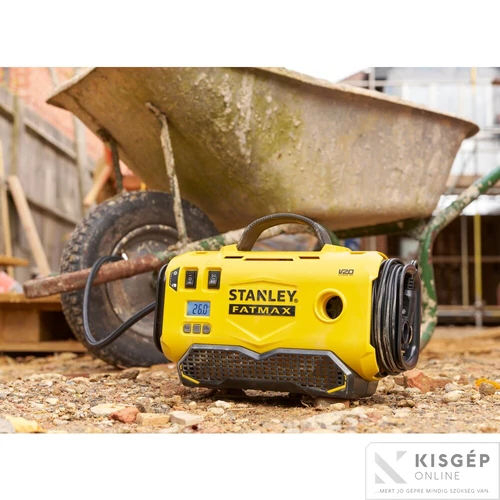 STANLEY® FATMAX® 18 Volt-os V20 akkumulátoros 11 BAR nyomású hármas forrású inflátor