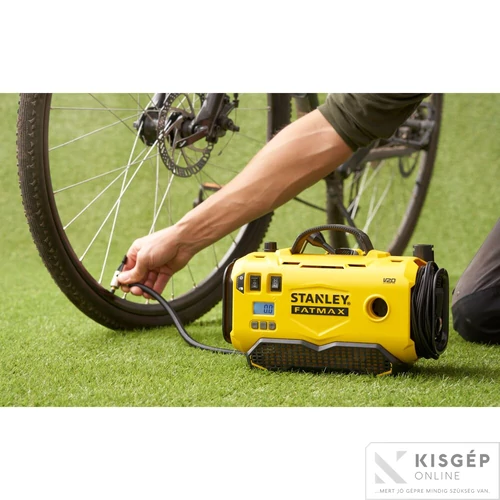 STANLEY® FATMAX® 18 Volt-os V20 akkumulátoros 11 BAR nyomású hármas forrású inflátor