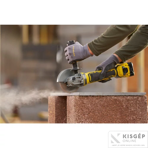 STANLEY® FATMAX® 18 Volt-os V20 akkumulátoros sarokcsiszoló, 125 mm, KEFE NÉLKÜLI