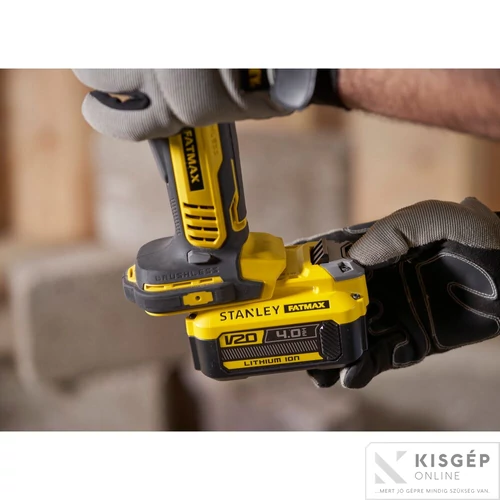 STANLEY® FATMAX® 18 Volt-os V20 akkumulátoros sarokcsiszoló, 125 mm, KEFE NÉLKÜLI
