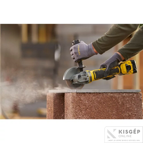 STANLEY® FATMAX® 18 Volt-os V20 akkumulátoros sarokcsiszoló, 125 mm, KEFE NÉLKÜLI
